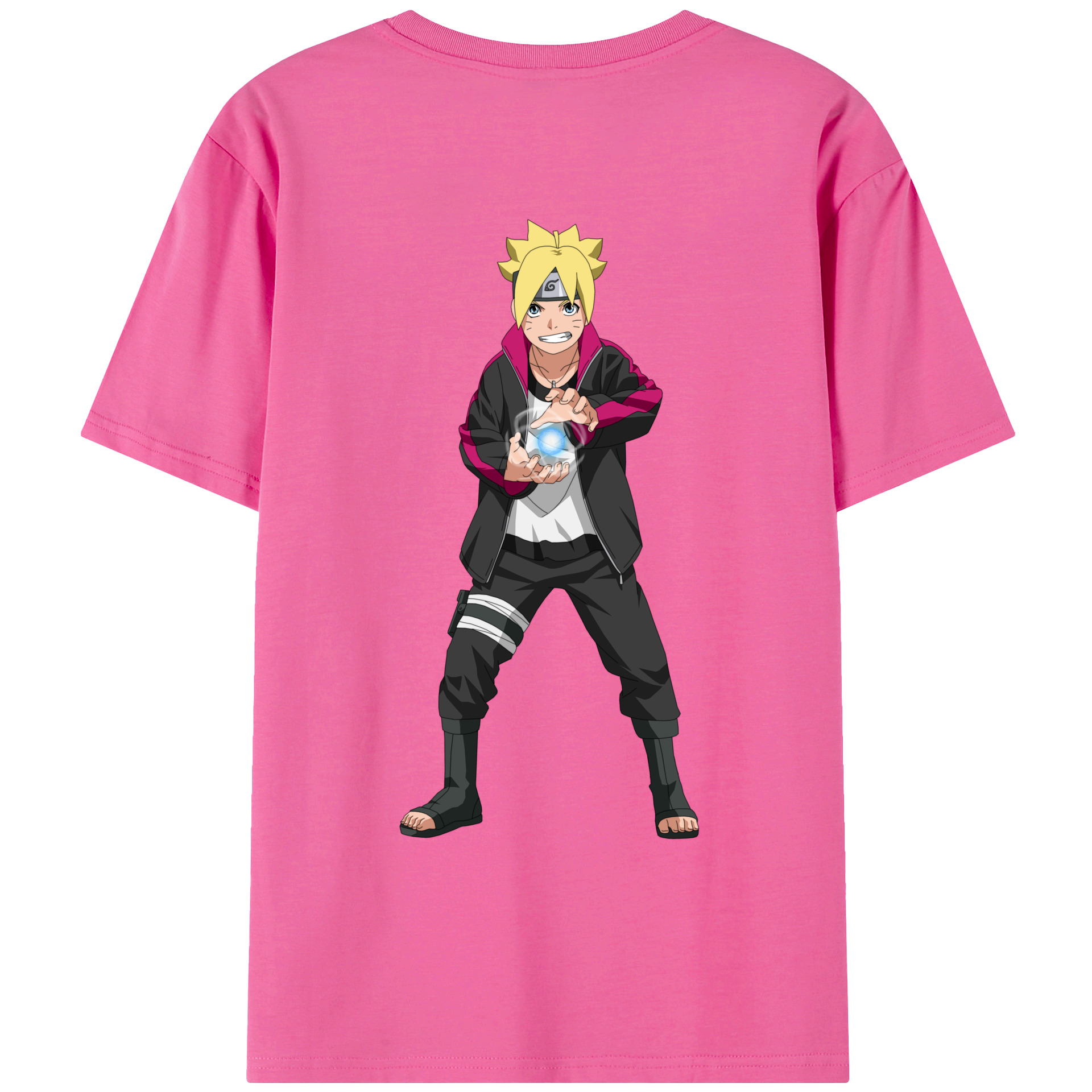 （画像用） NARUTO -ナルト- うずまき ボルト Uzumaki Boruto レディース半袖Tシャツ(バックプリント)